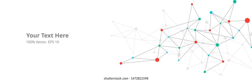 Futuristic crypto blockchain illustration. Vector global creative social network. Abstract polygonal background with lines and dot