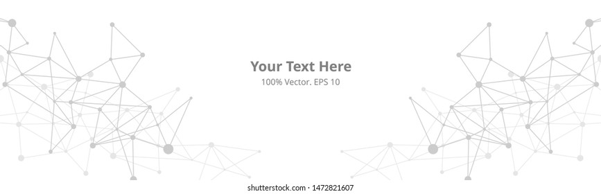 Futuristic crypto blockchain illustration. Vector global creative social network. Abstract polygonal background with lines and dot