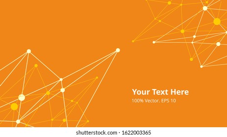 Futuristic crypto colorful blockchain illustration. Vector global creative social network. Abstract polygonal background with lines and dots. EPS 10