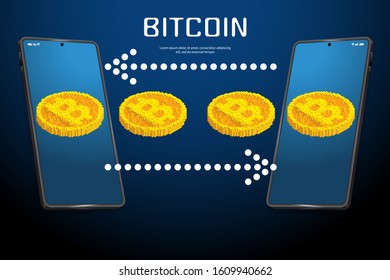 futuristic currency digital money network bitcoin technology worldwide transfer concept vector