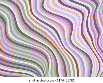 Futuristic curve lines wavy background. Abstract waves stripes texture. Banner or card background pattern design. Curved stripes wavy ribbons vector. Colorful wave ripple geometric shapes.