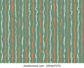 Futuristic curved stripes vertical lines vector shirt pattern. Thin intersecting and parallel bent lines, curve wavy ribbons clothing textile.  Wavy stripes ripple silk fabric texture decoration.