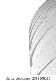 Futuristic Curved Wireframe Structures – Abstract Architectural Designs with Organic Flow