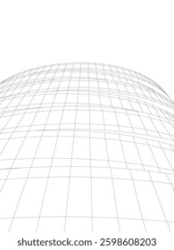 Futuristic Curved Wireframe Structures – Abstract Architectural Designs with Organic Flow