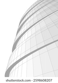 Futuristic Curved Wireframe Structures – Abstract Architectural Designs with Organic Flow