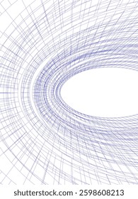 Futuristic Curved Wireframe Structures – Abstract Architectural Designs with Organic Flow