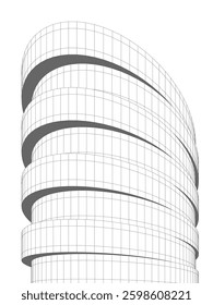 Futuristic Curved Wireframe Structures – Abstract Architectural Designs with Organic Flow