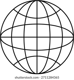 Globo de red cibernética futurista, ilustración virtual de esfera de holograma 3D