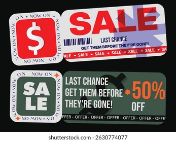 Futuristic Cyber Monday , Black Friday Sale Banners  Gradient and Bold Typography Design for Marketing Promotions Sticker Design 