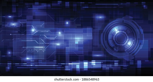 Futurista del fondo digital de alta tecnología de la cibertecnología.Ilustraciones vectoriales.