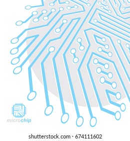 Futuristic cybernetic scheme, vector motherboard illustration. Digital element, circuit board. Technology innovation abstract background