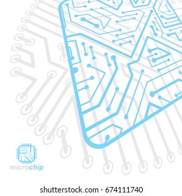 Futuristic cybernetic scheme, vector motherboard illustration. Digital element, circuit board. Technology innovation abstract background