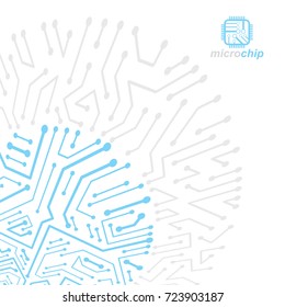 Futuristic cybernetic scheme, vector motherboard illustration. Digital element, circuit board. Technology innovation abstract background