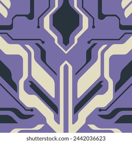 Futuristic cyberpunk abstract background. Flat design cyberpunk abstract poster