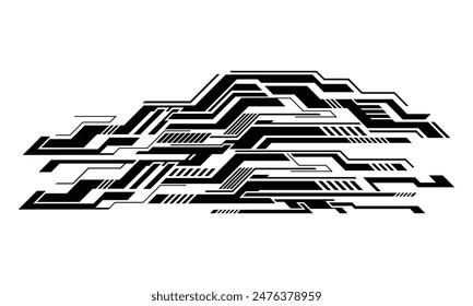 Futuristic cyberpunk abstract stripes graphic design