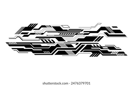 Futuristic cyberpunk abstract stripes graphic design