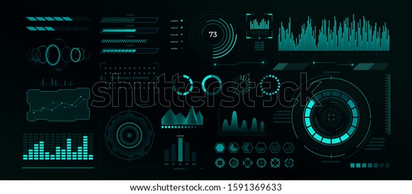 Futuristic Cyberpunk Hud Interface Vector Cyber Stock Vector (Royalty ...