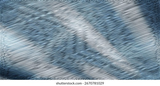 Fondo abstracto oscuro futurista con rayos de luz azul brillante y líneas texturizadas diagonales. EPS 10