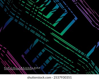 Futuristic dark background digital technology, cyber nano information, abstract communication, future technology data innovation, internet network speed connection.