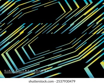 Tecnologia digital de fundo escuro futurista, informações nano cibernéticas, comunicação abstrata, inovação de dados de tecnologia futura, conexão de velocidade de rede de internet.