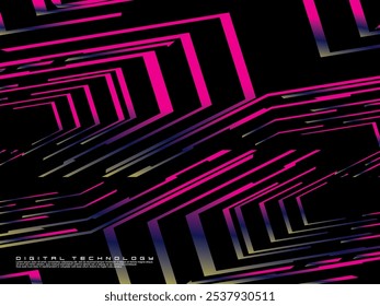 Futuristic dark background digital technology, cyber nano information, abstract communication, future technology data innovation, internet network speed connection.