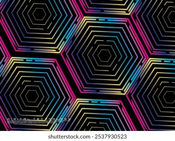 Futuristic dark background digital technology, cyber nano information, abstract communication, future technology data innovation, internet network speed connection.