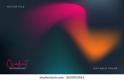 Futuristic dark background with neon pink and orange gradient flow. Suitable for music events, app UI, sci-fi themes, and digital branding.