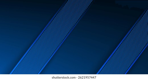 Futuristic dark blue abstract background with diagonal striped elements and subtle gradients. Ideal for tech, corporate, and digital innovation themes.