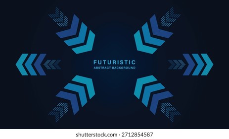 Fondo de Tecnología Abstractas azul oscuro futurista. Patrón geométrico 3D moderno con líneas de Vertical. Fondo de pantalla de presentación digital, cibernética y de Ciencia o Anuncio de presentación Corporativa de alta tecnología.