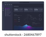 futuristic dark themed dashboard displaying holographic wireframe of a robotic arm concepts of robotics automation and intelligent machinery data analytics with manufacturing and industrial technology