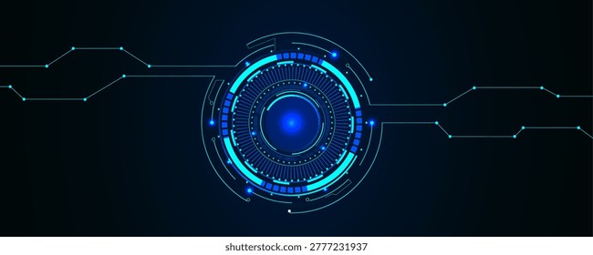 Futuristic dashboard. Innovation. HUD circles with lighting effects. Abstract digital interface. Cyber map on a bright GUI background. Vector