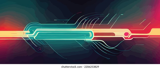 futuristic data stream vector background. Data transfer  banner