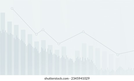  Futuristic decrease down graph chart digital transformation abstract technology background. Big data and business growth currency stock and investment economy. Vector illustration 