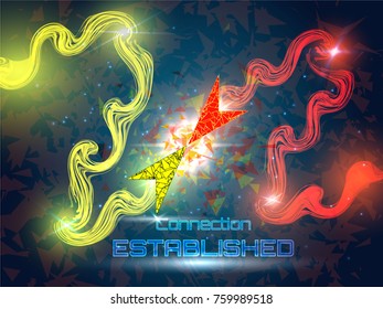 Futuristic depiction of the concept of connection in the age of information