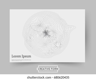 Futuristic design. Abstract dots background. Minimal vector poster.