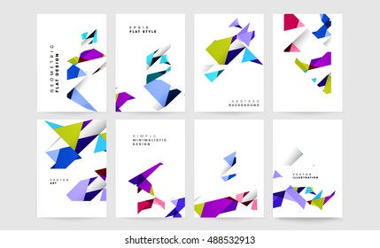 Futuristic Design with abstract mesh backgrounds set