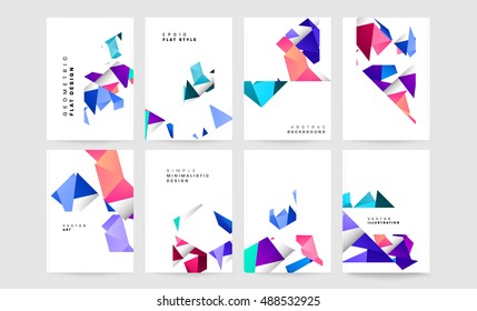 Futuristic Design with abstract mesh backgrounds set