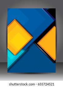 Futuristic Design, background with cubes - brochure design or flyer