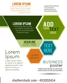 Futuristic Design, background with hexagon - brochure design or flyer