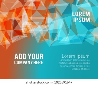 Futuristic Design, background with triangle - brochure design or flyer