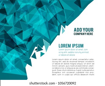 Futuristic Design, background with triangle - brochure design or flyer