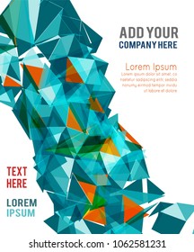 Futuristic Design, background with triangle - brochure design or flyer