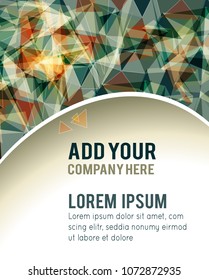 Futuristic Design, background with triangle - brochure design or flyer