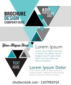 Futuristic Design, background with triangle - brochure design or flyer