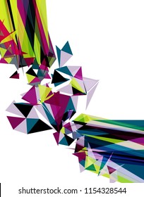 Futuristic Design, background with triangle - brochure design or flyer