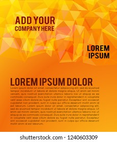 Futuristic Design, background with triangle - brochure design or flyer