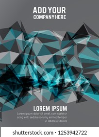 Futuristic Design, background with triangle - brochure design or flyer