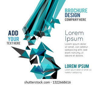 Futuristic Design, background with triangle - brochure design or flyer