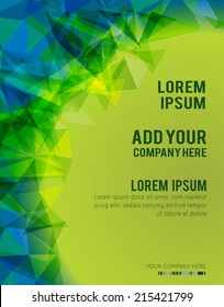 Futuristic Design, background with triangle - brochure design or flyer
