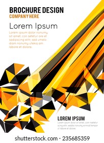 Futuristic Design, background with triangle - brochure design or flyer